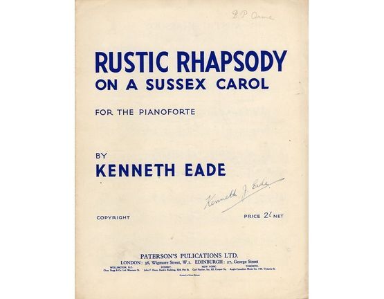 6173 | Rustic Rhapsody on Sussex Carol - For the Pianoforte