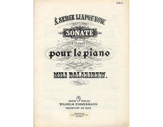 6180 | Sonate - B moll pour le Piano