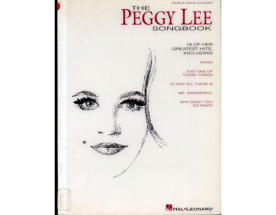 6198 | The Peggy Lee Songbook - 18 of her greatest hits - Piano, Vocal, Guitar