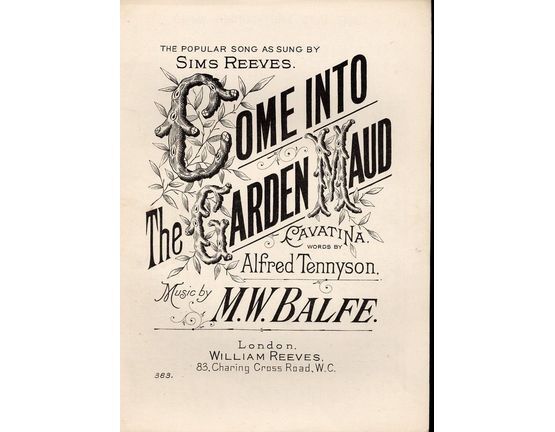 6247 | Come Into the Garden Maud, cavatina - Key of C major