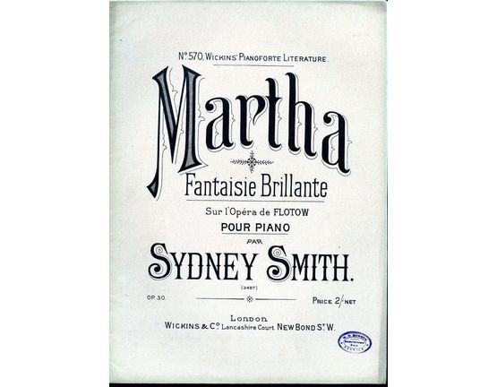 6275 | Martha, Op. 30, fantasie brilliante sur l'opera de Flotow