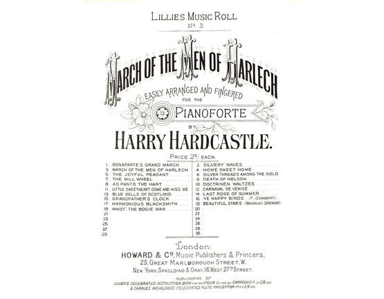 6276 | March of the Men of Harlech, No. 3 of Lillies Music Roll