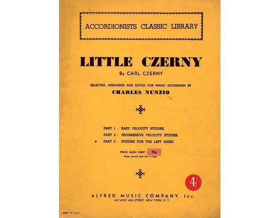 6332 | Little Czerny, Part 3 Studies for the Left Hand. Accordionists Classic Library