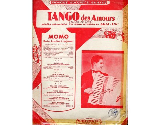 6342 | Tango des Amours (Tango of Love). Famous Soloists Series