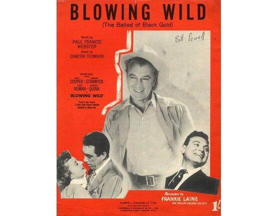 6355 | Blowing Wild (The Ballad of Black Gold) - Song - Featuring Frankie Laine, Gary Cooper, Barbara Stanwyck and Anthony Quinn
