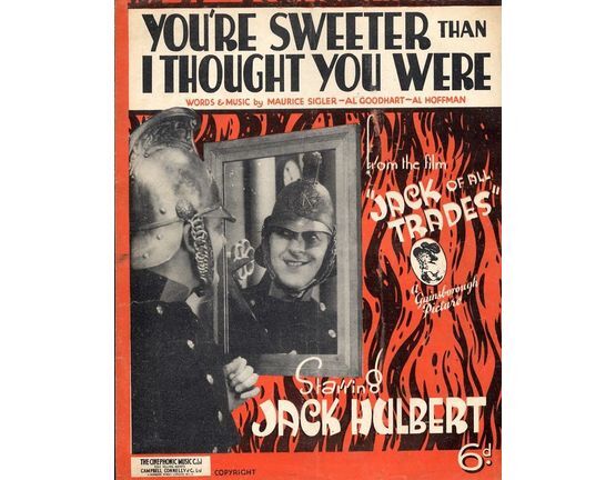 6360 | You're Sweeter than I Thought  you Were - from the film 'Jack of all Trades'