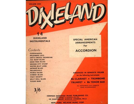 6370 | Dixieland - 14 Dixieland Instrumentals for Piano Accompaniment - Special American arrangements for Accordion