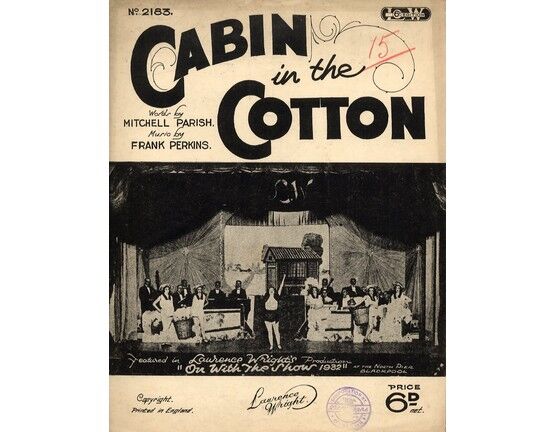 6450 | Cabin in the Cotton - featured in Lawrence Write's Production "On with the Show 1932"  at the North Pier, Blackpool