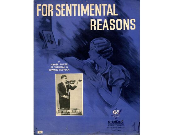 6497 | For Sentimental Reasons - Featured & Broadcast by Billy Gerhardi and his band from the Piccadilly Hotel. London