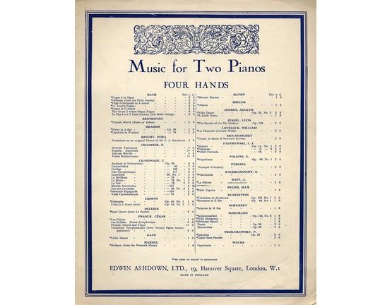65 | La Fileuse - Ashdown Music for Two Pianos, Four Hands Series - Op. 157
