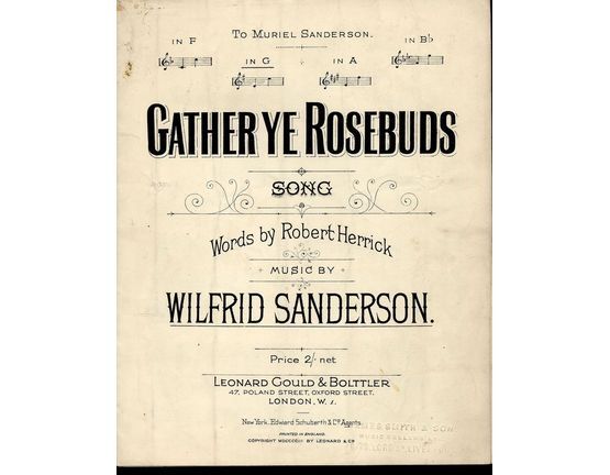 6524 | Gather Ye Rosebuds - Song in the Key of G major
