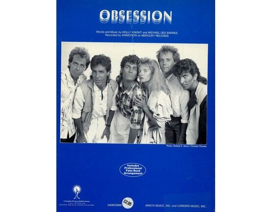 6530 | Obsession - Featuring Animotion - Includes professional fake book arrangement