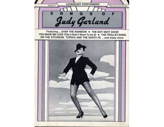 6530 | Songs of Judy Garland - Legendary Performers Volume 1 - 24 songs - Piano/Vocal/Chords