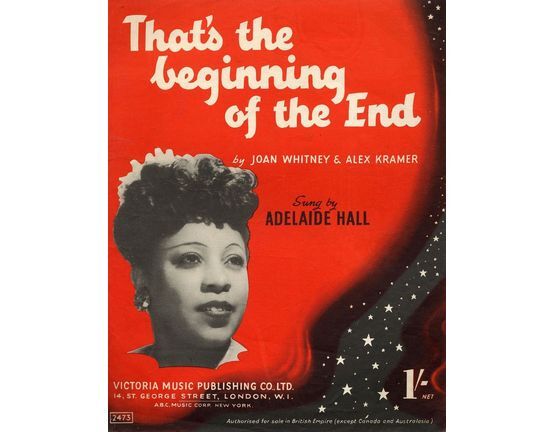 6542 | Thats the Beginning of the End -  Adelaide Hall - Song