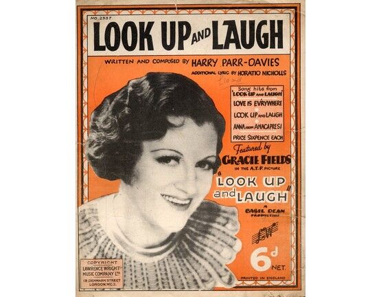 6543 | Look Up and Laugh - Song Featuring Gracie Fields from 'Look Up and Laugh'