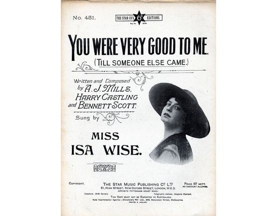 6544 | You Were Very Good to Me (Till Someone Else Came) Featuring Isa Wise