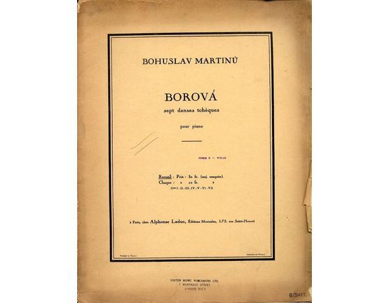 6561 | Borova - Sept danses Tcheques Pour Piano