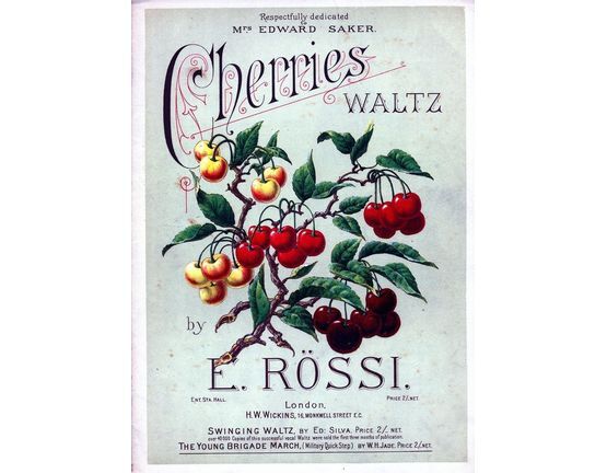 6569 | Cherries - Waltz for Piano - Respectfully dedicated to Mrs. Edward Saker