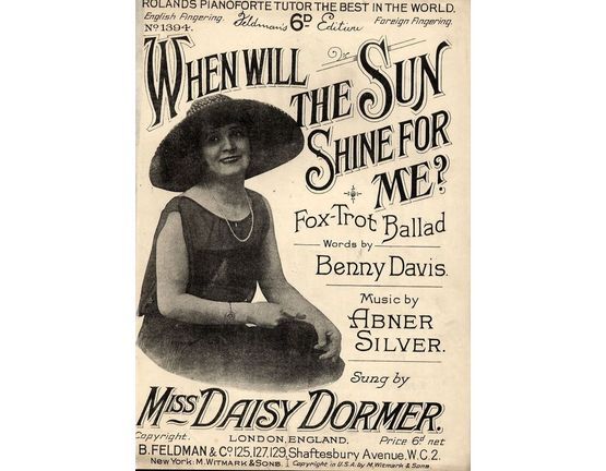 6587 | When Will the Sun shine for Me - Miss Daisy Dormer