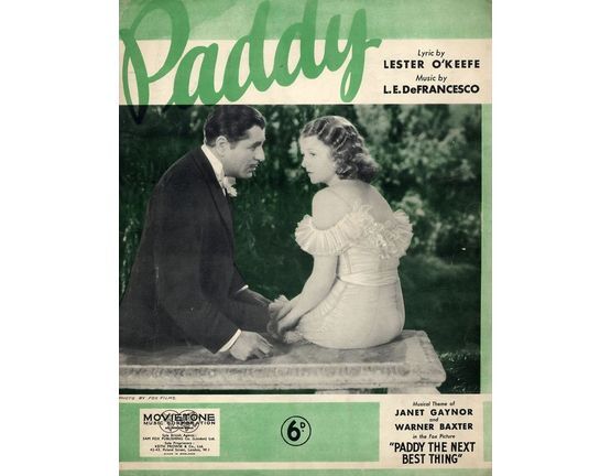 6608 | Paddy  -  Janet Gaynor and Warner Baxter in "Paddy the Next Best Thing"