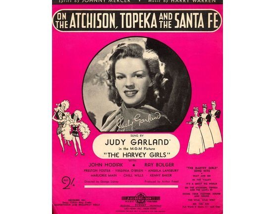 6612 | On the Atchison, Topeka and the Santa Fe - Sung by Judy Garland in the MGM Picture "The Harvey Girls" - For Piano and Voice with chord symbols
