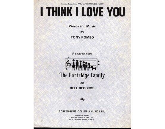 6624 | I Think I Love You - The Partridge Family on Bell Records - From the Screen Gems TV Series "The Partridge Family" - For Piano and Voice with Guitar ch