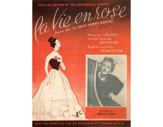 6629 | La Vie En Rose (Take Me To Your Heart Again) - Song featuring Gracie Fields