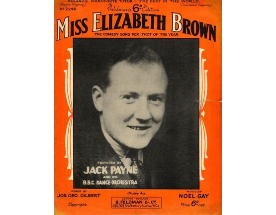 6630 | Miss Elizabeth Brown, The Comedy Song Fox-Trot of the Year