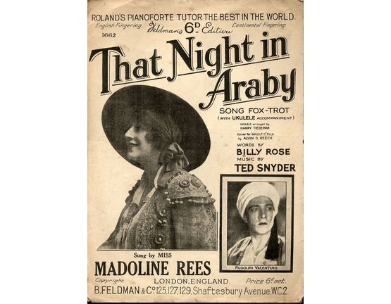6630 | That Night in Araby - Song Foxtrot with Ukulele Accompaniment - Featuring Miss Madoline Rees & Rudolph Valentino
