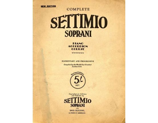 6632 | Complete Settimio Soprani piano accordion course, elementary and progressive, New edition - 110 pages