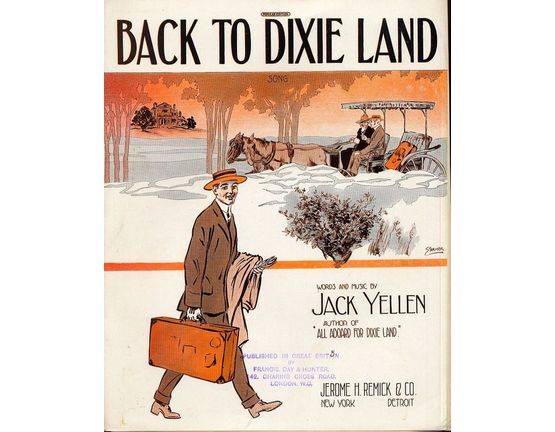6641 | Back to Dixie Land - Song - For Piano and Voice