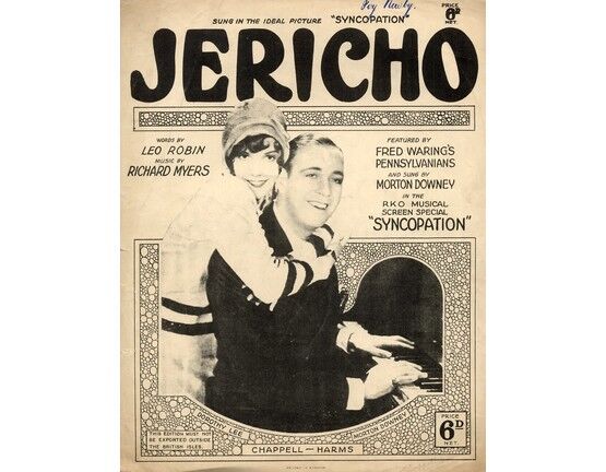 6681 | Jericho - from the RKO Musical "Syncopation" - As performed by Morton Downey