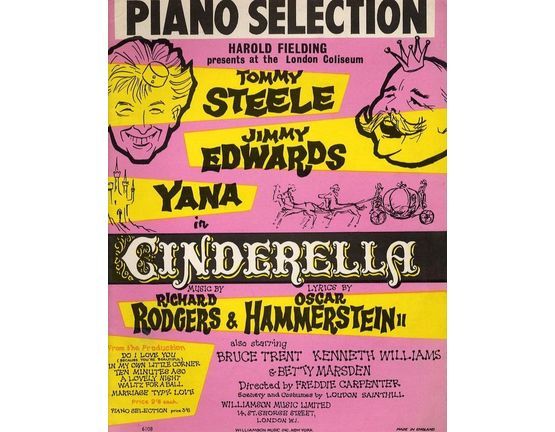 6690 | Cinderella - Piano Selection from the Harold Fielding presentation at the London Coliseum with Tommy Steele, Jimmy Edwards and Yana - For Piano with c