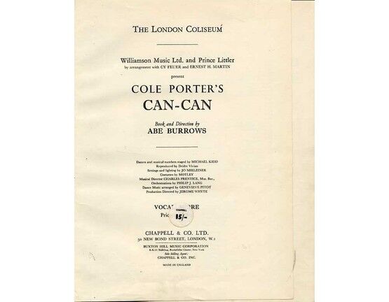 6690 | Cole Porter - Can Can - Vocal Score