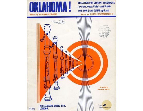 6690 | Oklahoma! - Selection for Descant Recorder and Piano with Voice and Guitar optional