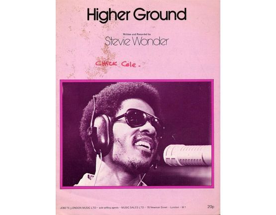 6694 | Higher Ground - Written and Recorded by Stevie Wonder - For Piano and Voice with Guitar chord symbols