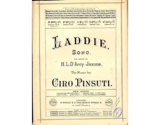6710 | Laddie - Song - In the key of A flat major for low voice