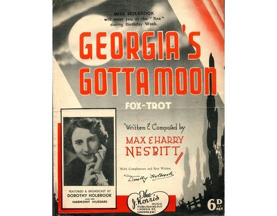 6721 | Georgia's Gotta Moon - Song Fox-trot - Featuring Dorothy Holbrook