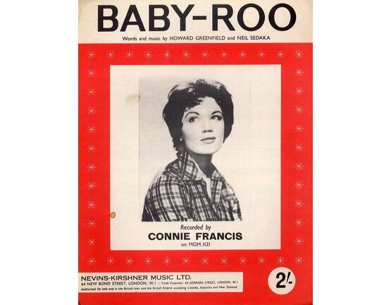 6738 | Baby Roo - Recorded by Connie Francis