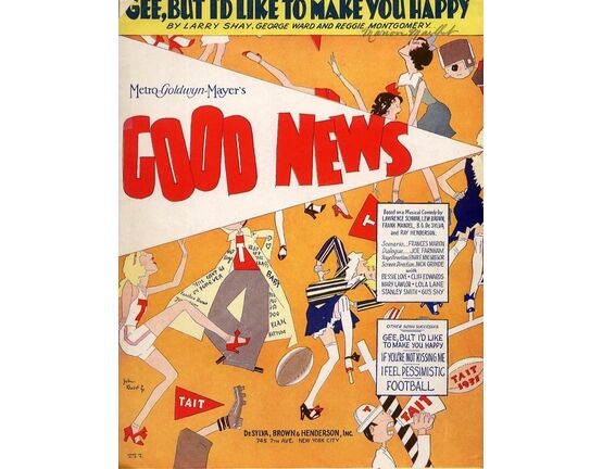 6763 | Gee, But I'd Like to Make you Happy - Song - Metro Goldwyn Mayer's Good News
