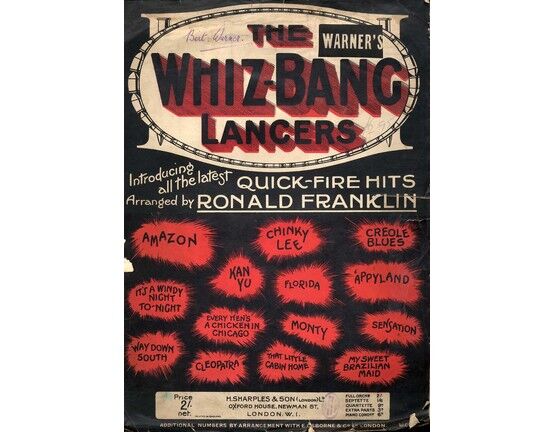 6818 | Warner's The Whiz Bang Lancers - Introducing All the Latest Quick Fire Hits - For Piano