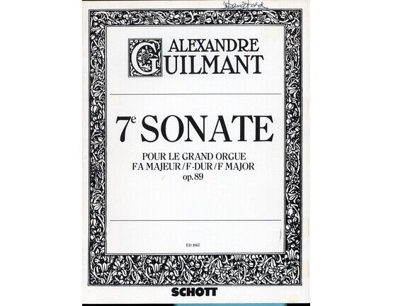 6847 | 7th Sonata for the Grand Organ - in F Major - Op. 89 - Edition Schott 1867