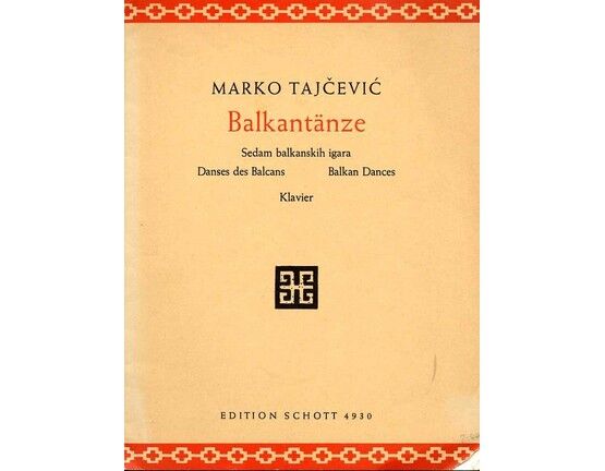 6847 | Balkantanze (Balkan Dances) - Piano Solos - Edition Schott No. 4930