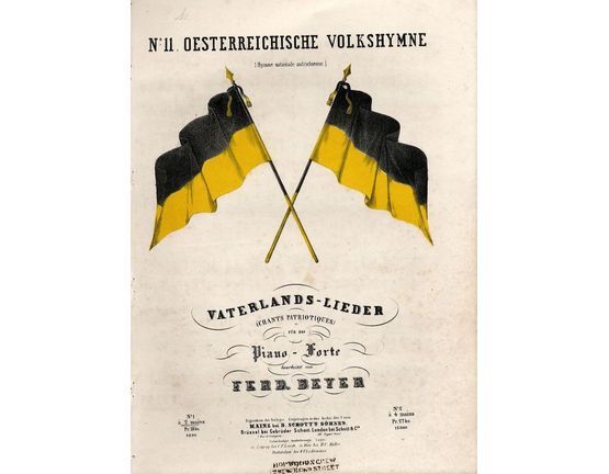 6847 | Oesterreichische Volkshymne (Hymne nationale autrichienne) - No. 11 from Vaterlands-Lieder (Chants Patriotiques) - For Piano Solo
