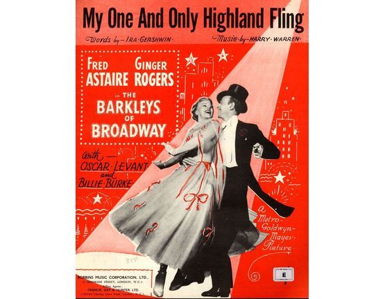 6865 | My One and Only Highland Fling - Song - Featuring Fred Astaire and Ginger Rodgers from "The Barkleys of Broadway"