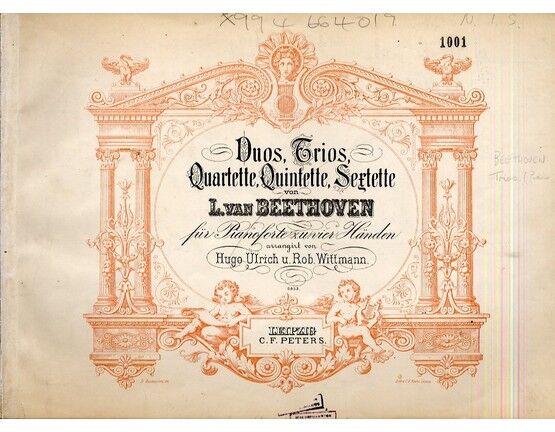 6868 | Beethoven - Duos, Trios, Quartette, Quintette, Sextette - Arranged for Piano Duet - Peters Edition 6853