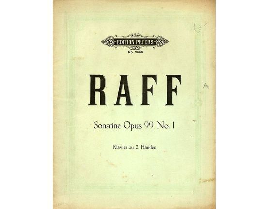 6868 | Joachim Raff - Sonatine - Op. 99, No. 1 - Klavier zu 2 handen - Edition Peters No. 2558