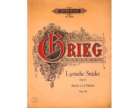 6868 | Lyrische Stuecke (Lyric Pieces) - Op. 68 - Heft 9 - Edition Peters No. 2924