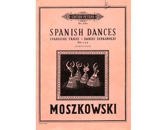 6868 | Spanish dances - Nos. 1, 2 & 4 - Simplified - Edition Peters No. 2130a