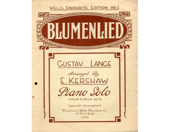 6893 | Blumenlied - Melody for Piano with Violin and Cello ad. lib.